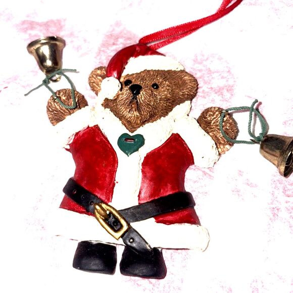 Kurt Adler Teddy Bear Ornament with Bells - Picture 1 of 5